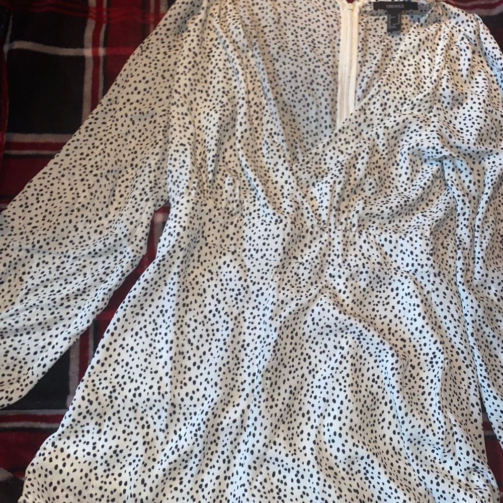 Forever 21 Poka Dot V-Line Romper